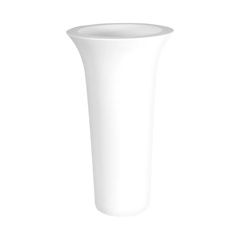 Vaso Fioriera da Giardino Rotondo in Polietilene Made in Italy - Tremont Viadurini