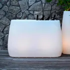 Vaso Fioriera in Plastica Luminosa, Design in 3 Misure - Pandora by Myyour Viadurini