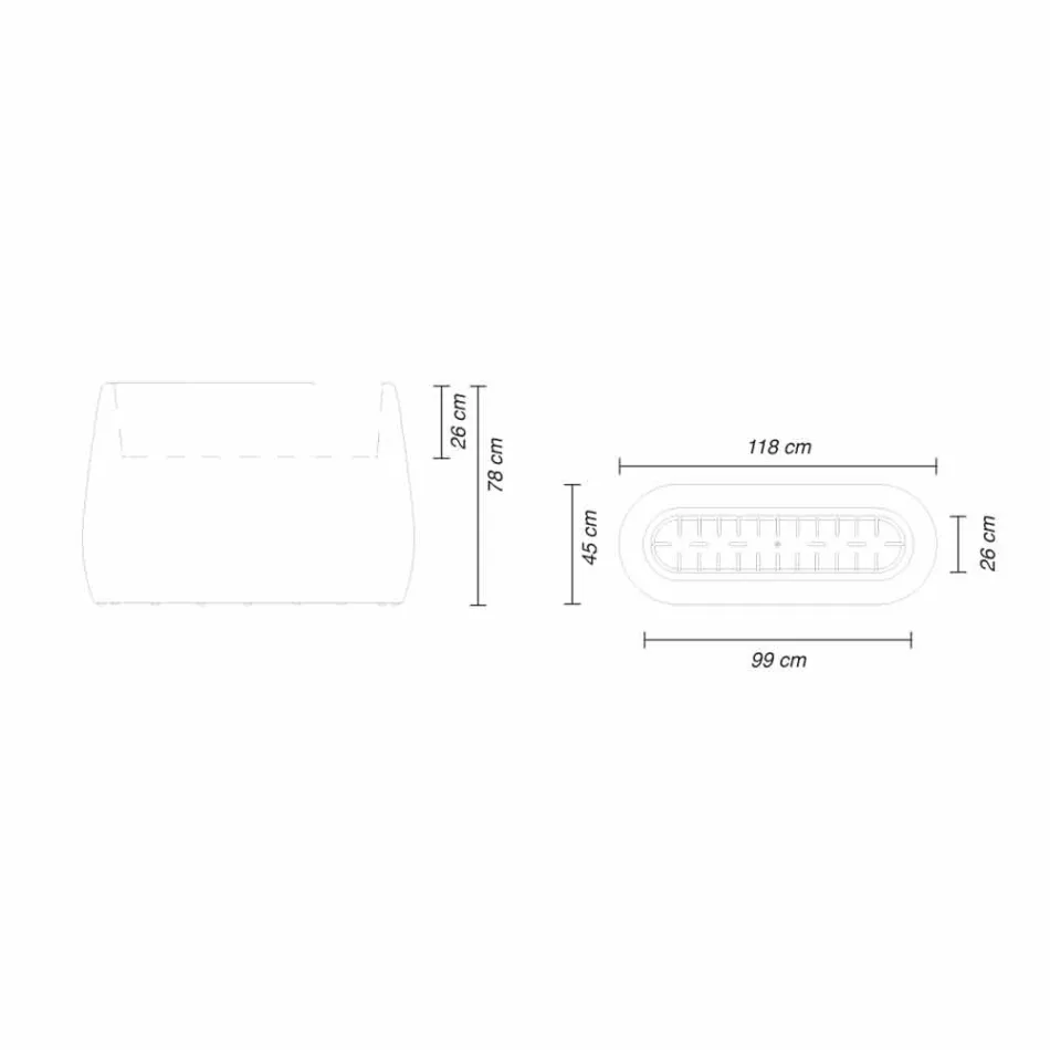 Vaso Fioriera in Plastica Luminosa, Design in 3 Misure - Pandora by Myyour Viadurini