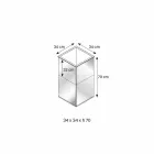 Vaso Freestanding Geometrico a Specchio e Struttura in Legno e Acciaio - Ghenna Viadurini