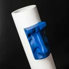 Vaso in Ceramica Bianca con Inserto Colorato Realizzato a Mano in Italia - Monte Viadurini