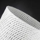 Vaso in Ceramica Lavorata a Mano con Trama Intrecciata Made in Italy - Napoleone Viadurini