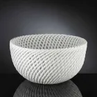 Vaso in Ceramica Lavorata a Mano con Trama Intrecciata Made in Italy - Napoleone Viadurini