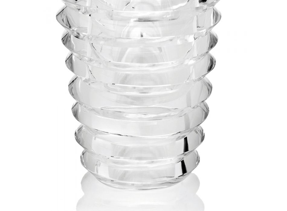 Vaso in Cristallo Design Originale ad Anelli Lusso Made in Italy - Mexto Viadurini