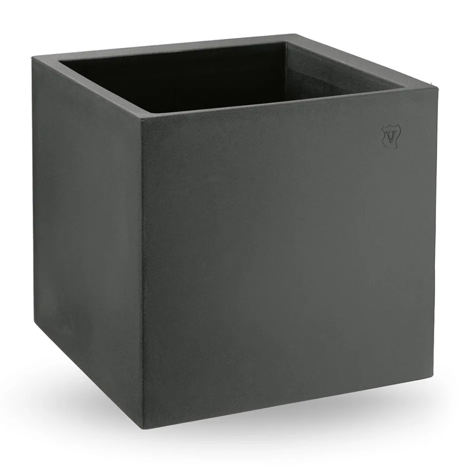 Vaso in Polietilene Colorato Forma Cubica Realizzato in Italia - Tonello Viadurini