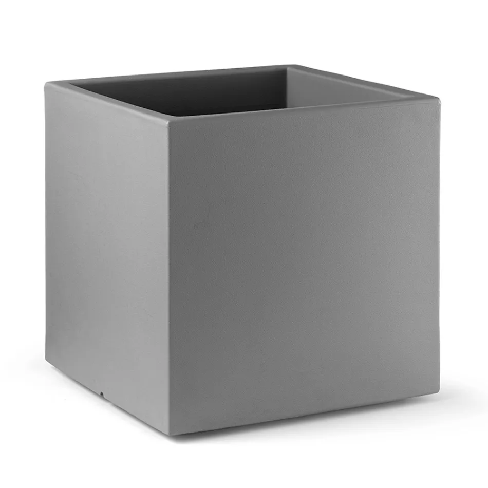 Vaso in Polietilene Colorato Forma Cubica Realizzato in Italia - Tonello Viadurini