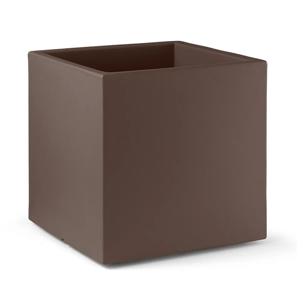 Vaso in Polietilene Colorato Forma Cubica Realizzato in Italia - Tonello Viadurini