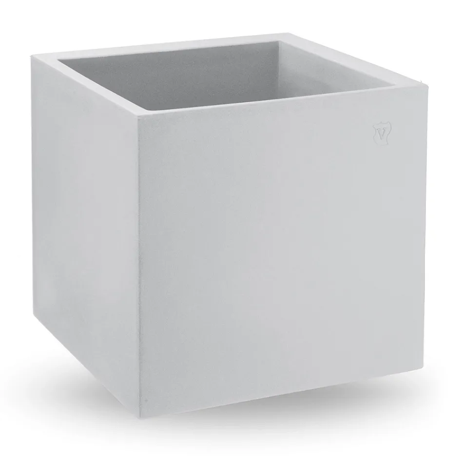 Vaso in Polietilene Colorato Forma Cubica Realizzato in Italia - Tonello Viadurini