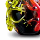 Vaso in Vetro Colorato con Gechi Realizzato Artigianalmente in Italia - Geco Viadurini