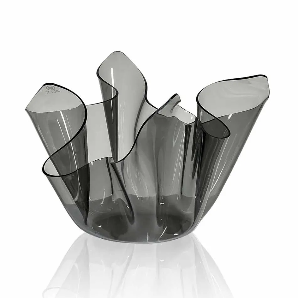 Vaso interno/esterno drappeggiato fumé Pina, design moderno  Viadurini