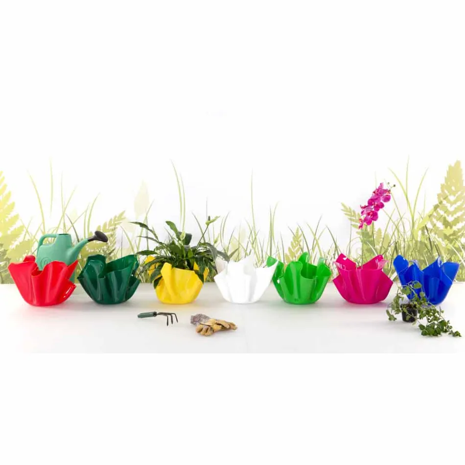 Vaso interno/esterno multiuso Pina verde, design moderno made Italy Viadurini