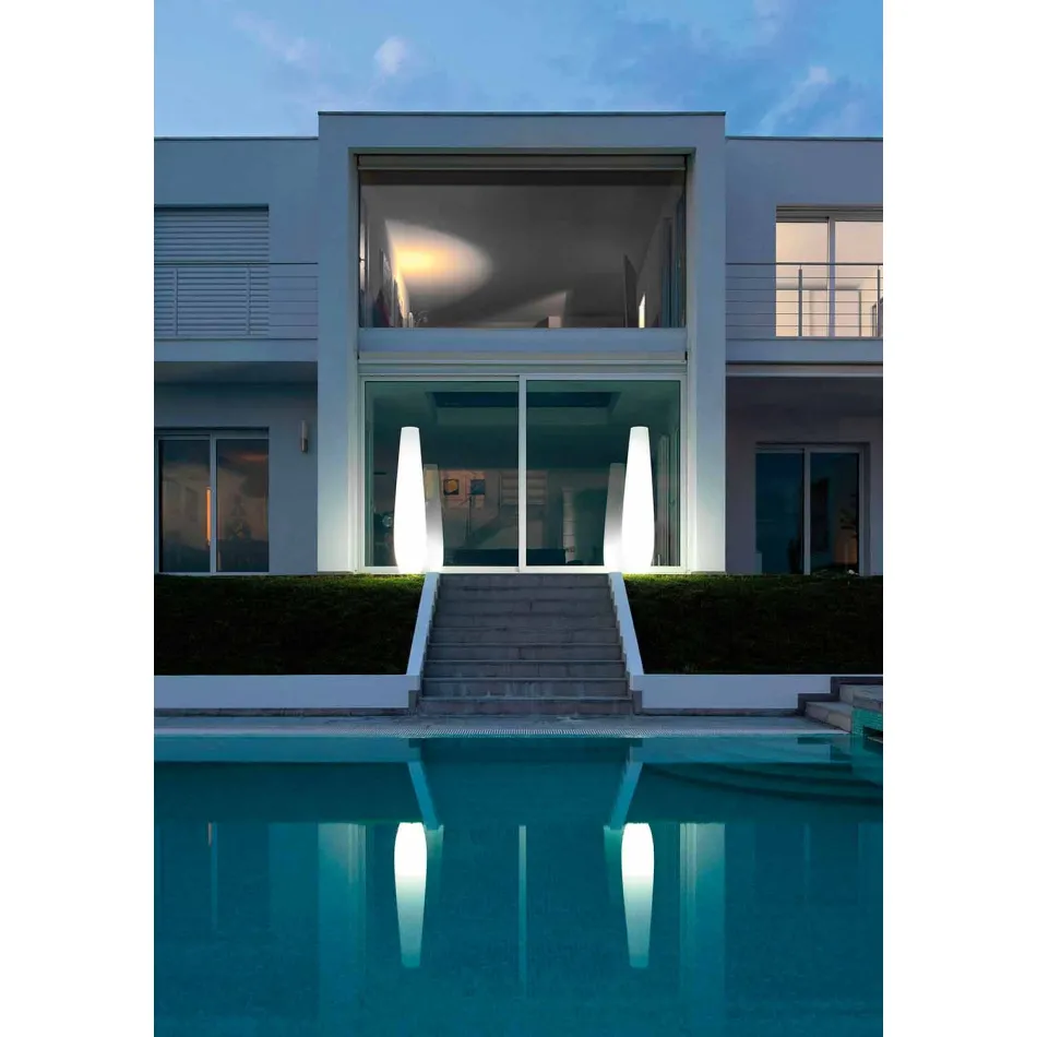 Vaso Luminoso da Esterno con Luce LED in Polietilene Made in Italy - Nadai Viadurini