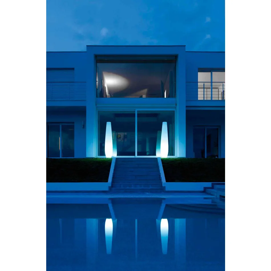 Vaso Luminoso da Esterno con Luce LED in Polietilene Made in Italy - Nadai Viadurini
