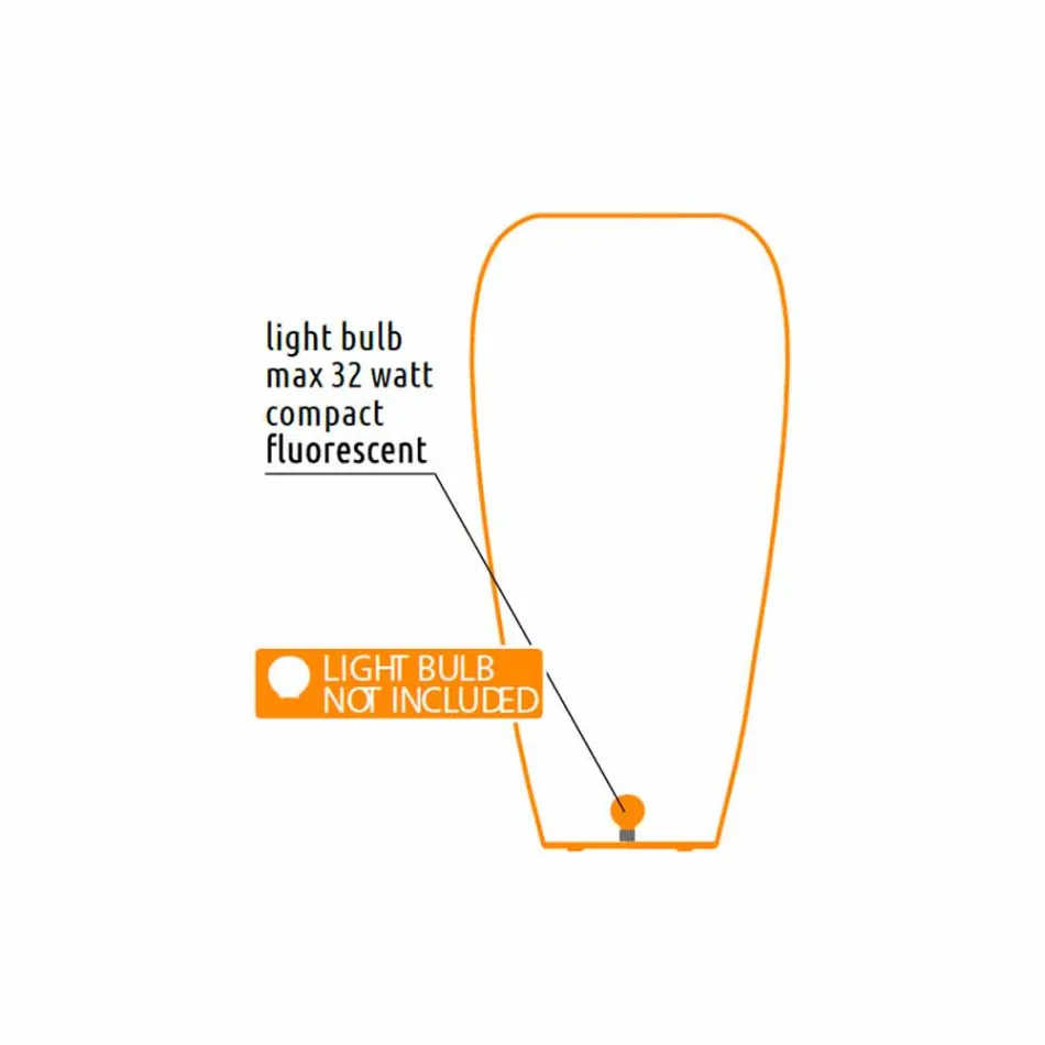 Vaso Luminoso da Esterno Design Moderno in Polietilene, 2 Pezzi - Skin by Myyour Viadurini