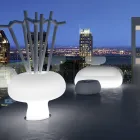 Vaso Luminoso da Esterno in Polietilene con Luce LED Made in Italy - Boba Viadurini