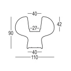 Vaso Luminoso da Esterno in Polietilene con Luce LED Made in Italy - Boba Viadurini
