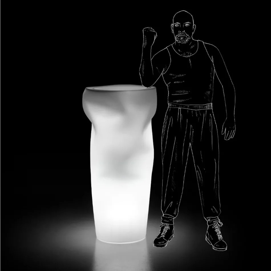 Vaso Luminoso da Esterno in Polietilene Opaco Realizzato in Italia - Fiero Viadurini