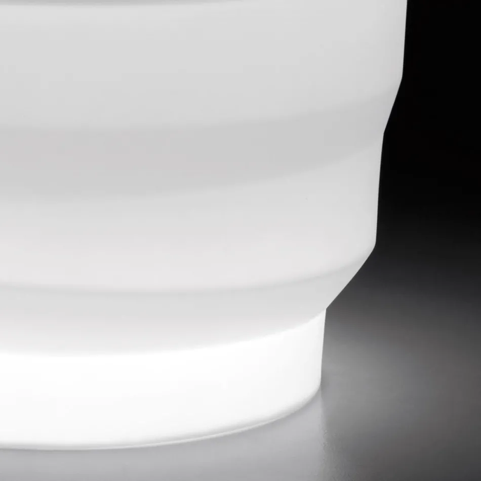 Vaso Luminoso da Giardino in Polietilene con LED Made in Italy - Poldo Viadurini