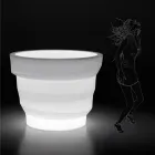 Vaso Luminoso da Giardino in Polietilene con LED Made in Italy - Poldo Viadurini