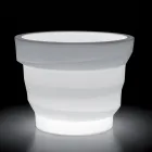 Vaso Luminoso da Giardino in Polietilene con LED Made in Italy - Poldo Viadurini