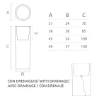 Vaso Luminoso da Interno Alto in Polietilene Bianco Made in Italy - Devid Viadurini