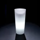 Vaso Luminoso da Interno Alto in Polietilene Bianco Made in Italy - Devid Viadurini