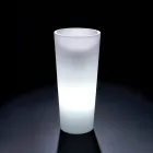 Vaso Luminoso da Interno Alto in Polietilene Bianco Made in Italy - Devid Viadurini