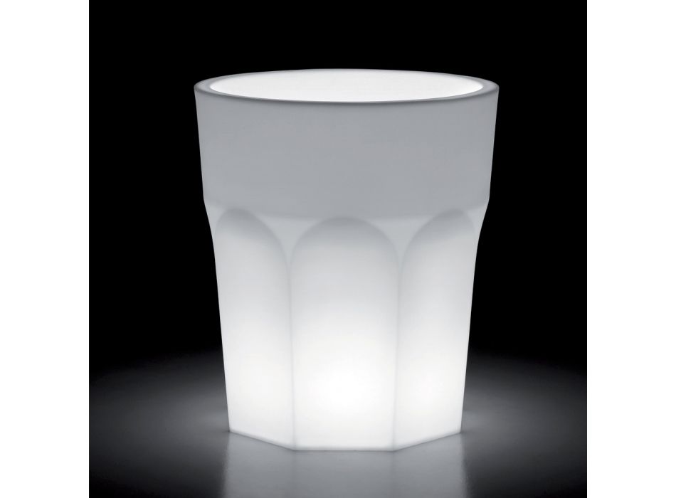 Vaso Luminoso Decorativo in Polietilene con Luce LED Made in Italy - Pucca Viadurini