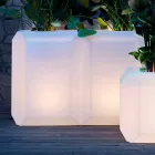 Vaso Luminoso in Plastica per Esterni o Interni, 3 Dimensioni - Gem by Myyour Viadurini