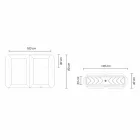 Vaso Luminoso in Plastica per Esterni o Interni, 3 Dimensioni - Gem by Myyour Viadurini