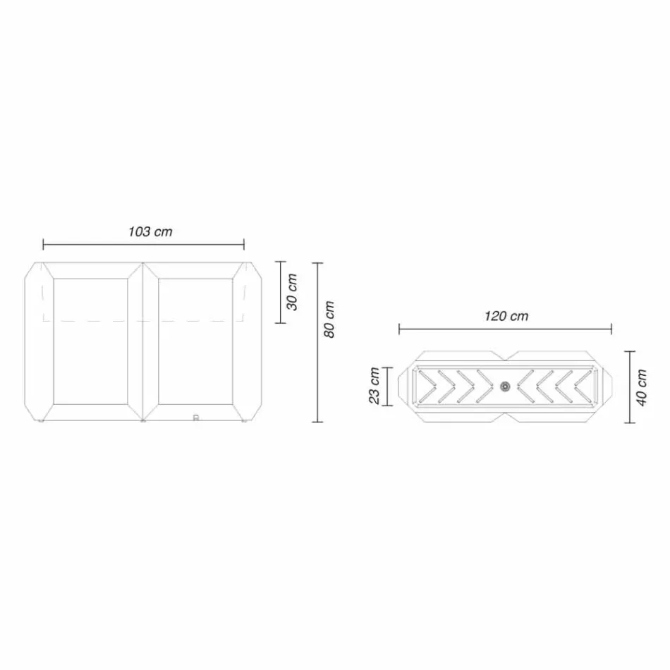 Vaso Luminoso in Plastica per Esterni o Interni, 3 Dimensioni - Gem by Myyour Viadurini