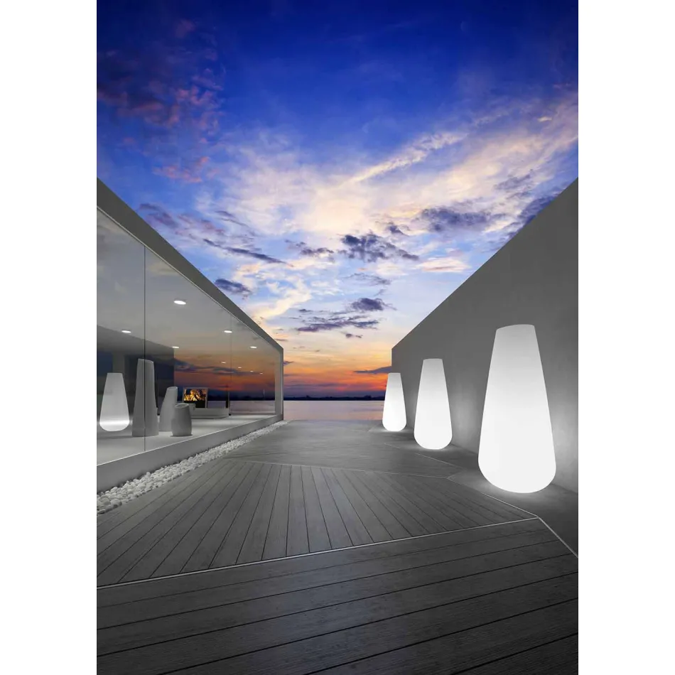 Vaso Luminoso per Esterno di Design in Polietilene Made in Italy - Menea Viadurini