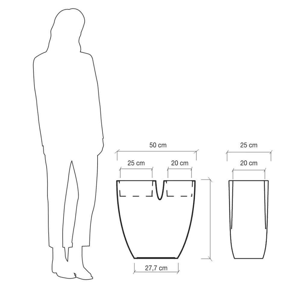 Vaso Moderno da Giardino Colorato in Polietilene Made in Italy - Flowes Viadurini