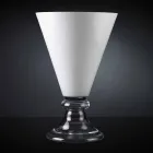 Vaso Moderno da Interno in Vetro Bianco e Trasparente Made in Italy - Romantica Viadurini