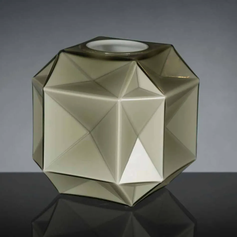 Vaso Moderno da Interno in Vetro Realizzato Artigianalmente in Italia - Aquila Viadurini