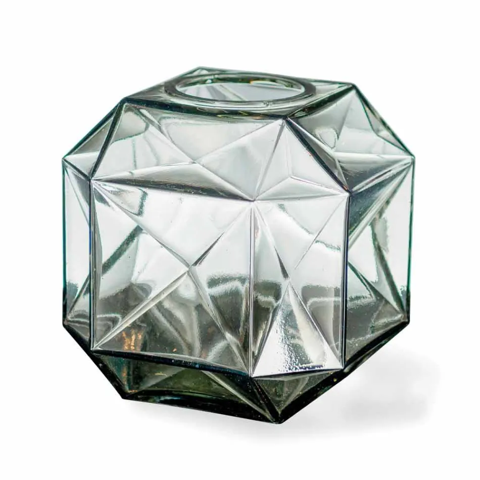 Vaso Moderno da Interno in Vetro Realizzato Artigianalmente in Italia - Aquila Viadurini