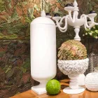 Vaso Moderno in Ceramica Bianca Lavorata a Mano Realizzato in Italia - Chantal Viadurini