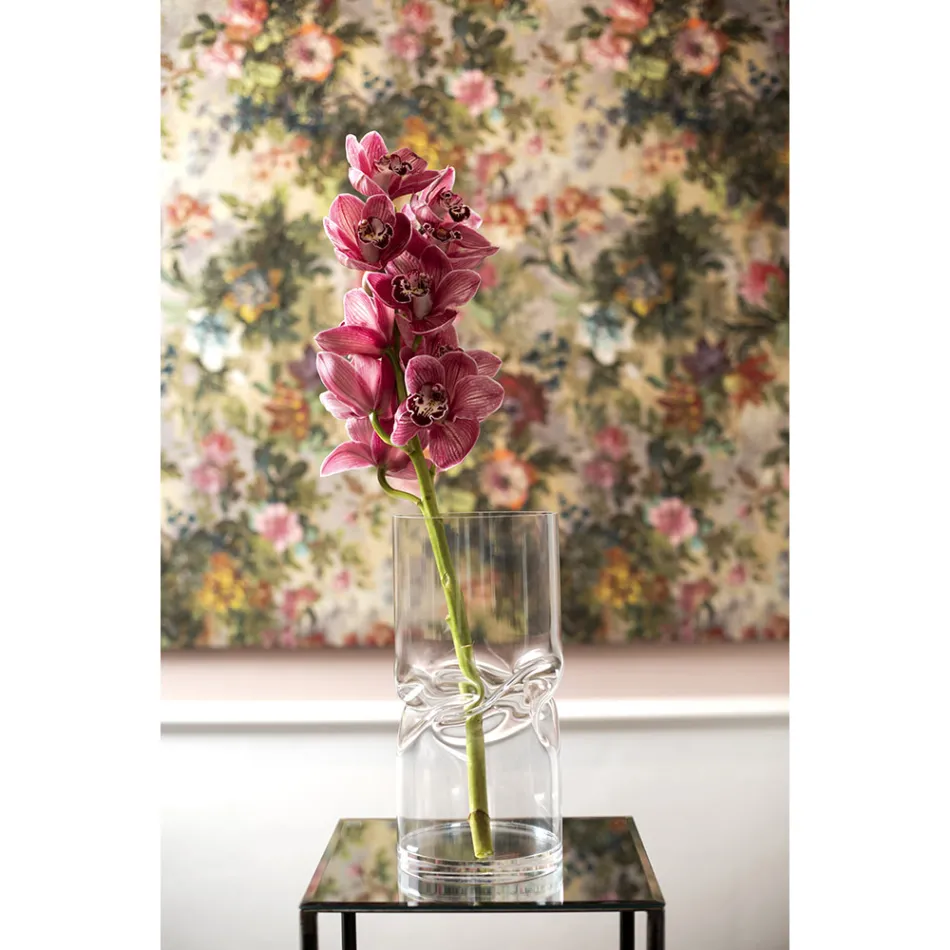 Vaso Moderno in Cristallo Acrilico Attorcigliato Varie Finiture - Cigaretto Viadurini