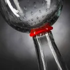 Vaso Moderno in Vetro Soffiato di Murano Trasparente Made in Italy - Copernico Viadurini