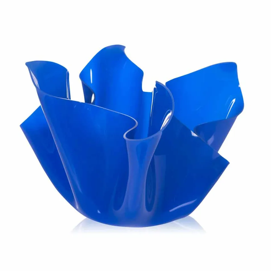 Vaso multiuso esterno/interno Pina blu, design moderno, made in Italy Viadurini