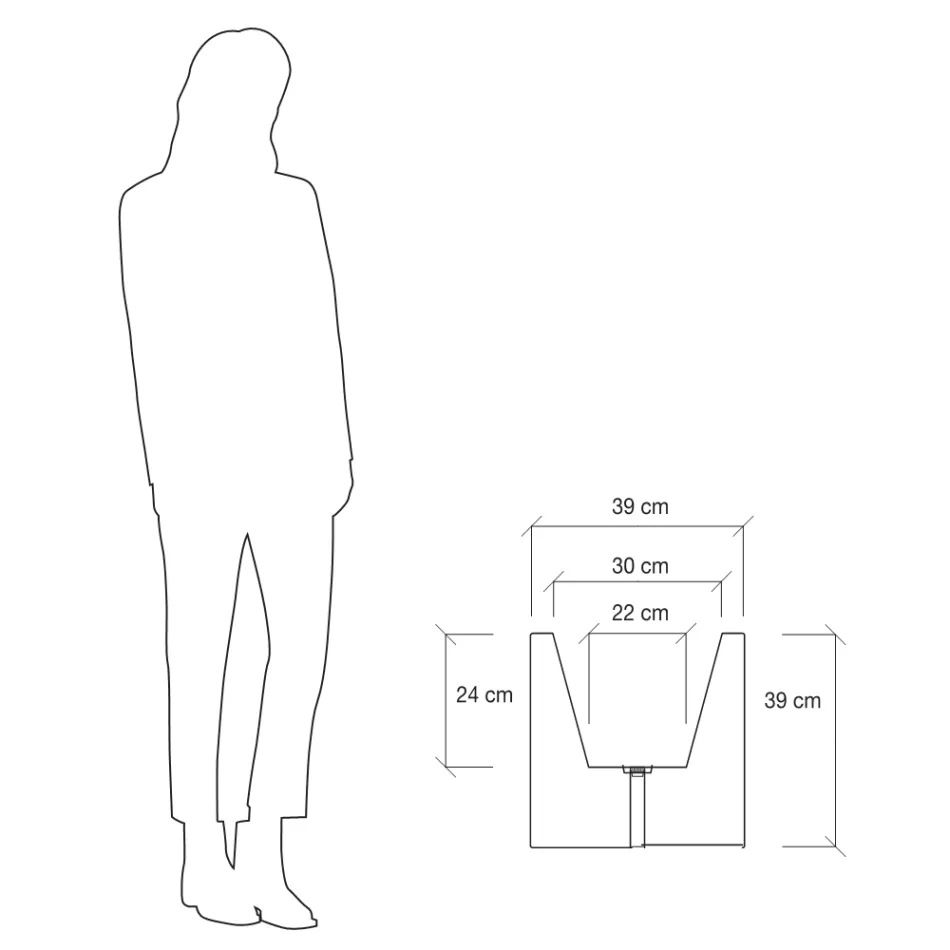 Vaso o Divisorio Colorato per Esterni 3 Dimensioni Made in Italy - Plants Viadurini