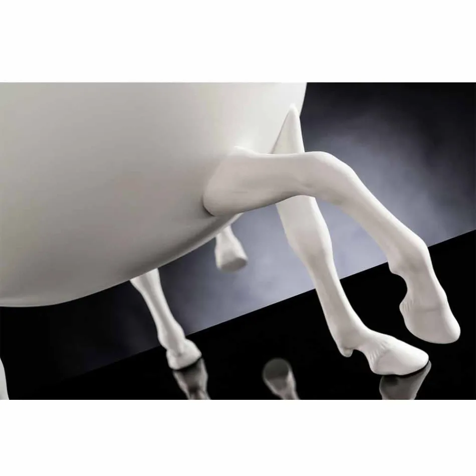 Vaso Ornamentale da Interno in Ceramica Bianca o Oro 24k Made in Italy - Jacky Viadurini