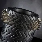 Vaso Ornamentale in Ceramica Nera Opaca Lavorata a Mano Made in Italy - Jungle Viadurini