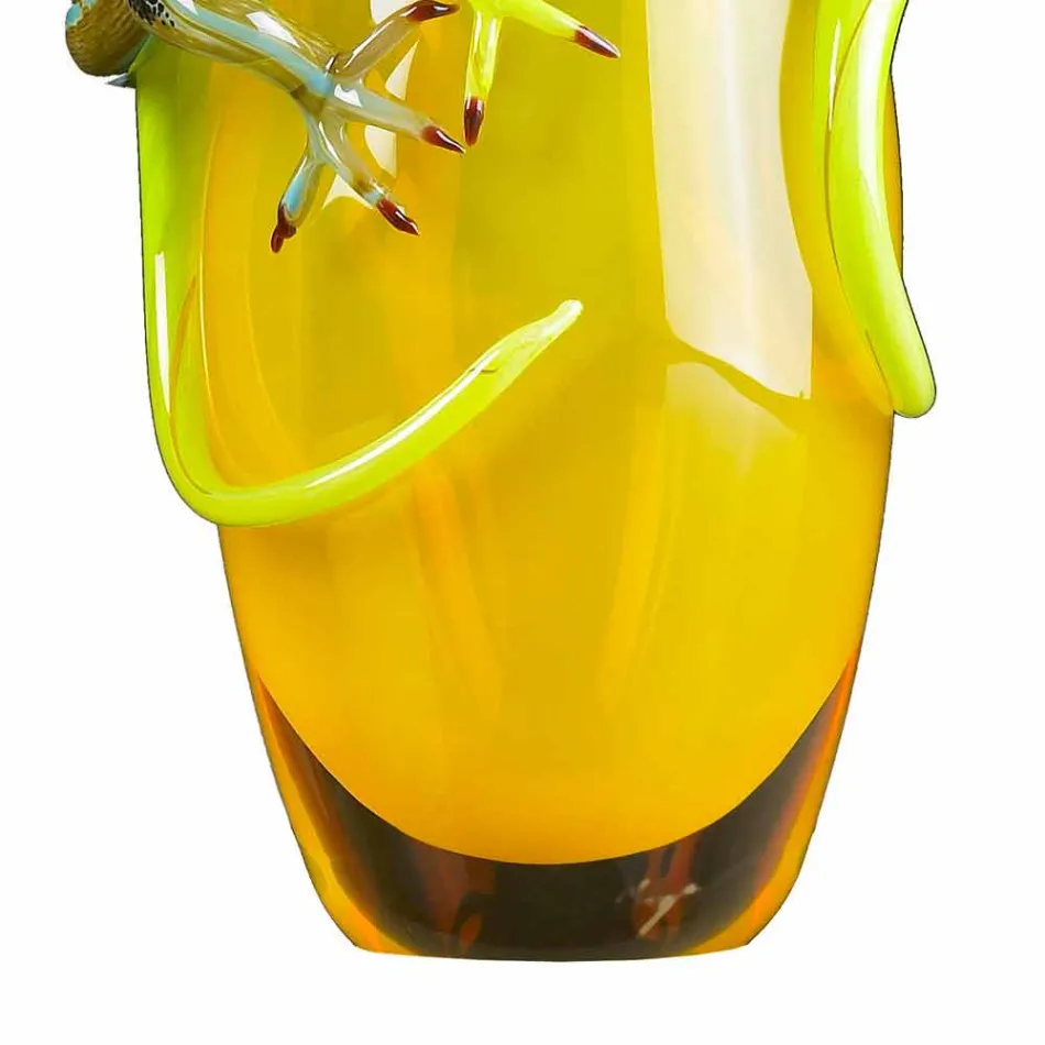 Vaso Ornamentale in Vetro Colorato Realizzato Artigianalmente in Italia - Geco Viadurini