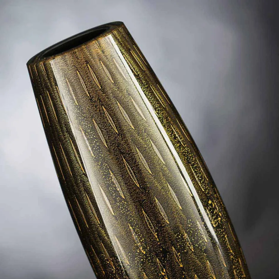 Vaso Ornamentale in Vetro Soffiato di Murano Colorato Made in Italy - Asper Viadurini