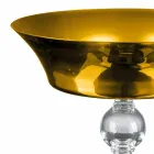 Vaso Ornamentale in Vetro Soffiato Oro e Trasparente Made in Italy - Delfino Viadurini