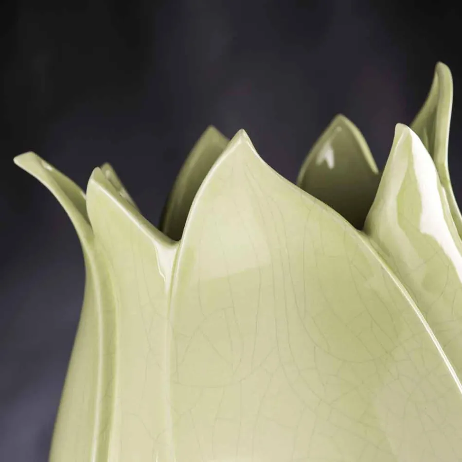 Vaso Ornamentale Moderno in Ceramica Colorata Lavorata a Mano in Italia - Onice Viadurini