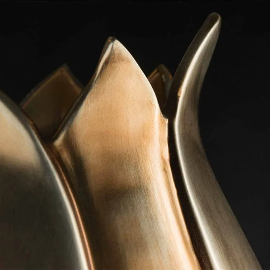 Vaso Ornamentale Moderno in Ceramica Colorata Lavorata a Mano in Italia - Onice Viadurini