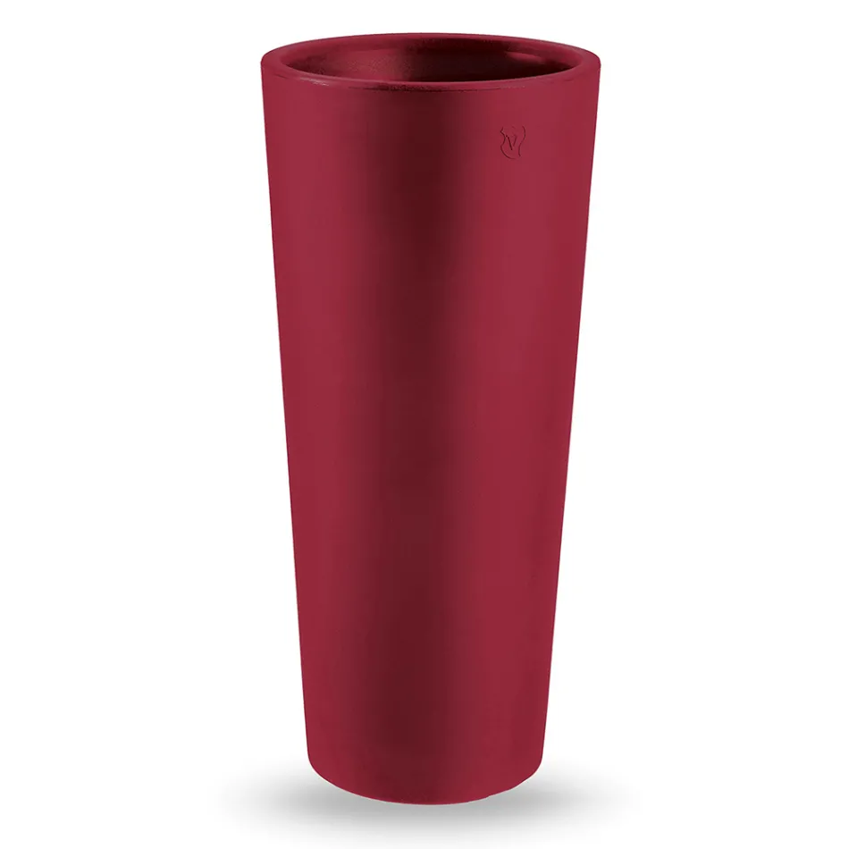 Vaso per Esterno Rotondo in Polietilene Colorato Made in Italy - Nippon Viadurini