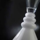 Vaso per Fiori in Vetro Bianco e Trasparente Realizzato in Italia - Aramis Viadurini